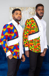 African Shirts for Men | Mens African Shirt - Skinny Fit White Button Down Oxford Shirt - KENDRICK